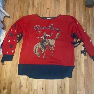 Tasha Polizzi rodeo sweater